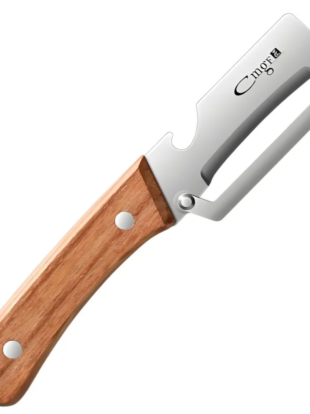 Cimoe Stainless  Bottle Opener Knife with Wood Handle
